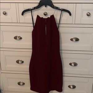 Burgundy cocktail dress